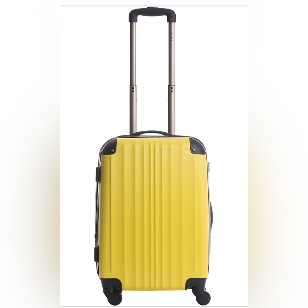 NEW CALPAK 20” Lukas II Yellow Hardside Shell Carry-on Luggage